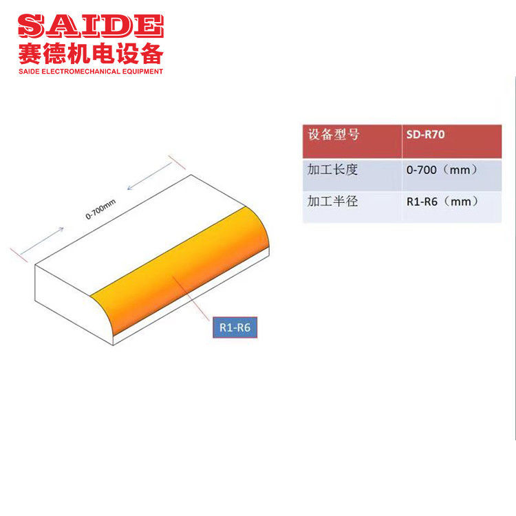 মহামারী বিরোধী ড্রপলেট সেপারেটর এসডি-আর70 উচ্চ গতি সম্পন্ন অ্যাক্রিলিক পিএমএমএ আর10 আর15 অ্যাঙ্গেল চ্যাম্পারিং মেশিন