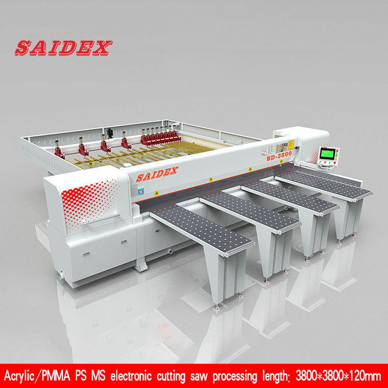 50Hz এক্রাইলিক সেকশনিং মেশিন যা 120mm পুরু উপাদান কাটাতে পারে 3800mm সঙ্গে এক্রাইলিক কম্পিউটারাইজড কাটিং বোর্ড সিগ